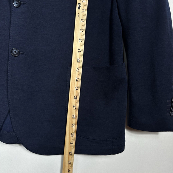 Saks Fifth Avenue Ing Loro Piana Navy Blue Wool Four Seasons 48L Blazer Italy - Picture 12 of 13